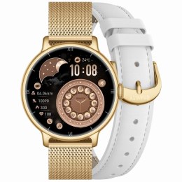 Smartwatch Gravity Złoty Bransoleta + Pasek GT33-2