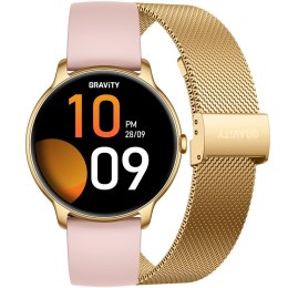 Smartwatch Gravity Złoty Pasek + Bransoleta GT31-1