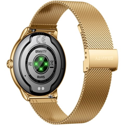 Smartwatch Gravity Złoty Pasek + Bransoleta GT31-1