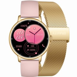 Smartwatch Gravity Złoty Pasek + Bransoleta GT33-1
