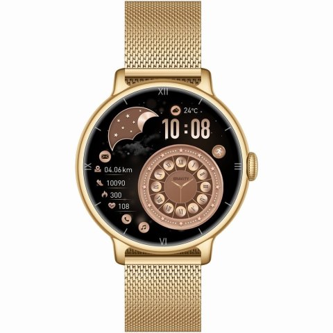 Smartwatch Gravity Złoty Pasek + Bransoleta GT33-1