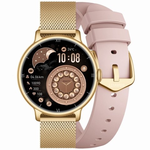 Smartwatch Gravity Złoty Pasek + Bransoleta GT33-1