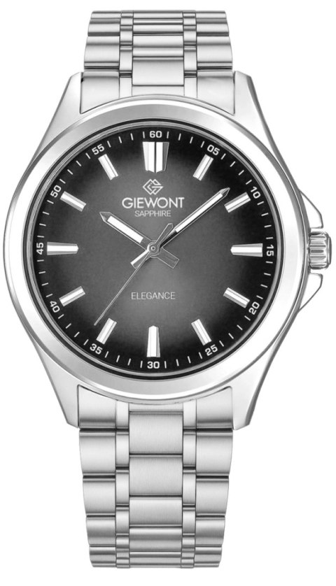 Zegarek Męski Giewont Elegance Sapphire Srebrno Czarny GW5160-B2