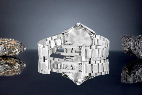 Zegarek Męski Giewont Elegance Sapphire Srebrno Czarny GW5160-B2