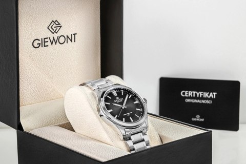 Zegarek Męski Giewont Elegance Sapphire Srebrno Czarny GW5160-B2