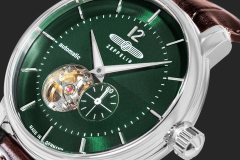 Zegarek Męski ZEPPELIN LZ120 Open Heart Automatic 8166-4 + BOX