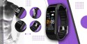 Smartwatch GIEWONT Czarno Fioletowy 2 Paski GW200-3