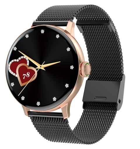 Smartwatch Damski GIEWONT Różowe Złoto Czarny GW330-4