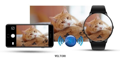 Smartwatch VELTORI VT160-1 Czarny Pasek Silikonowy
