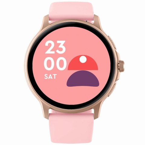 Smartwatch Damski GRAVITY GT12-3 Różowy Pasek Silikonowy + Bransoleta Różowe Złoto