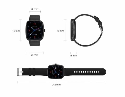 Smartwatch Damski GRAVITY GT18-5 Czarny Pasek Silikonowy + Szary Pasek