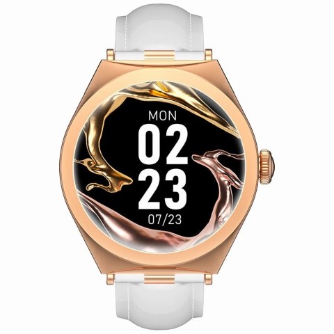 Smartwatch Gravity Różowe Złoto Biały GT25-5