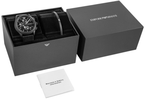 Zegarek Męski + Bransoleta EMPORIO ARMANI Paolo AR80070SET + BOX