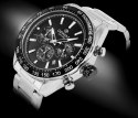 Zegarek Męski Giewont Chronograph Sapphire Srebrno Czarny GW9580-B1